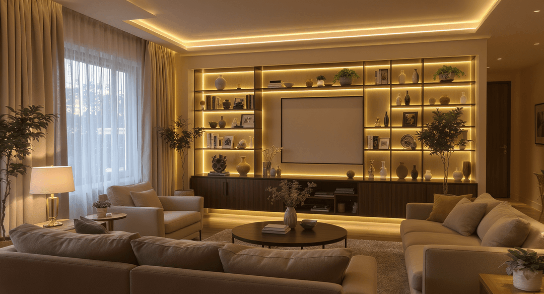 How to Use LED Accent Lighting in a Living Room and Foyer Without Eye ...