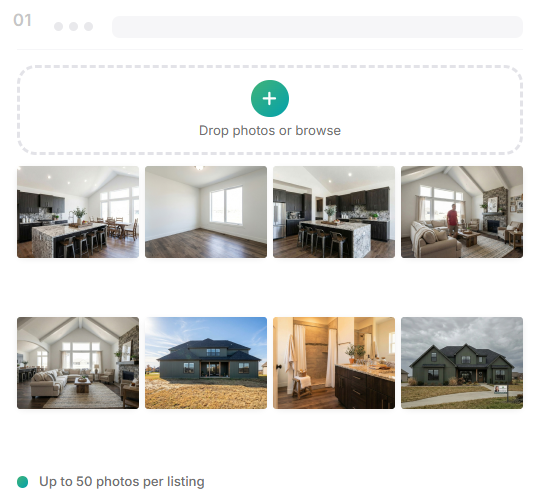 Upload up to 50 photos in one pass