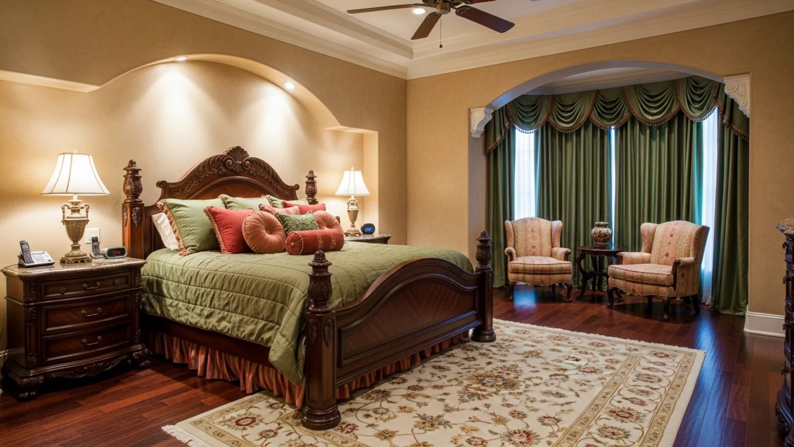 Virtually staged living room