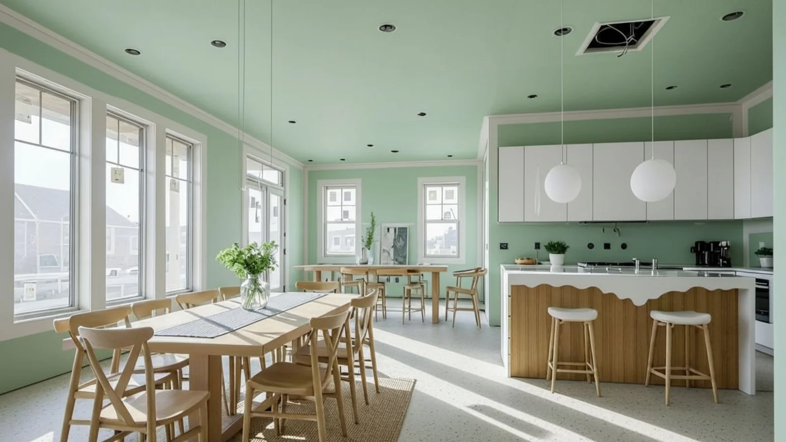 Virtually staged living room