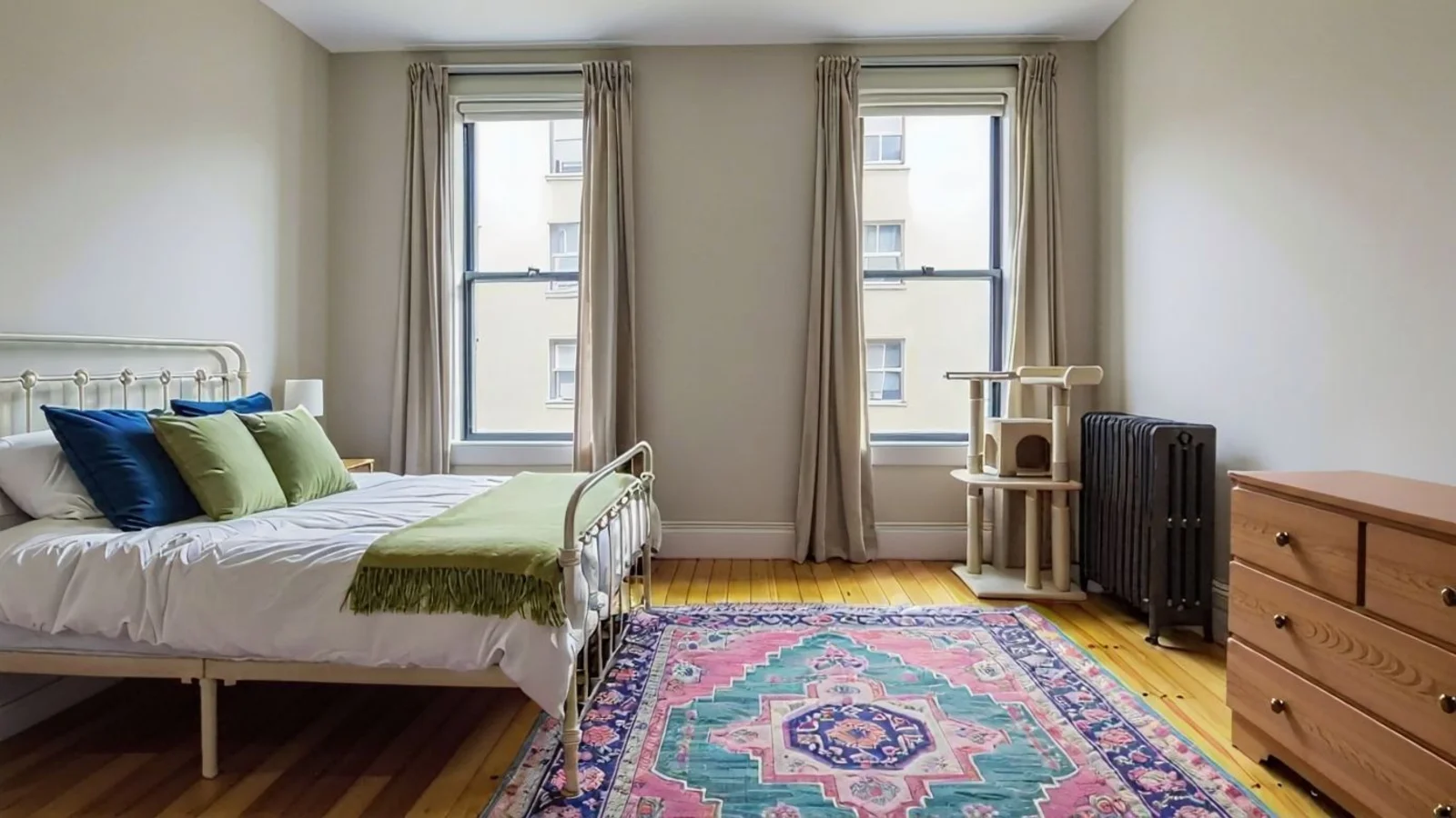 Virtually staged living room