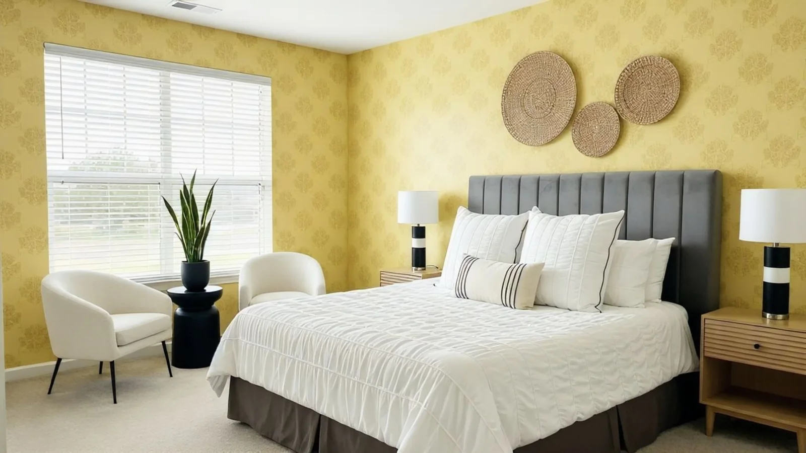 Virtually staged living room