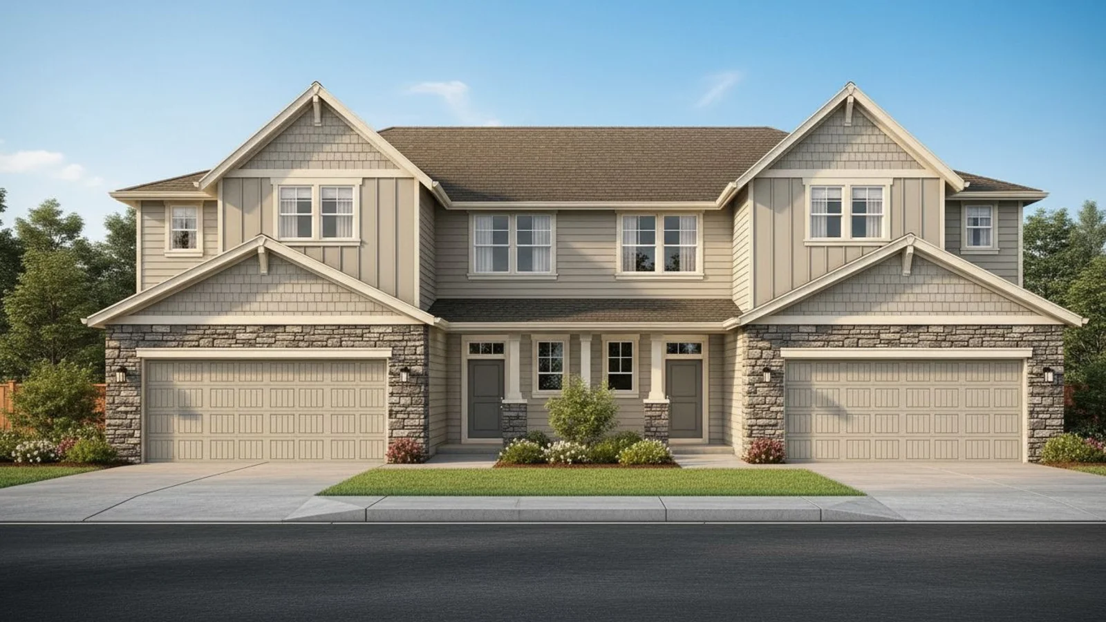 Virtually staged living room